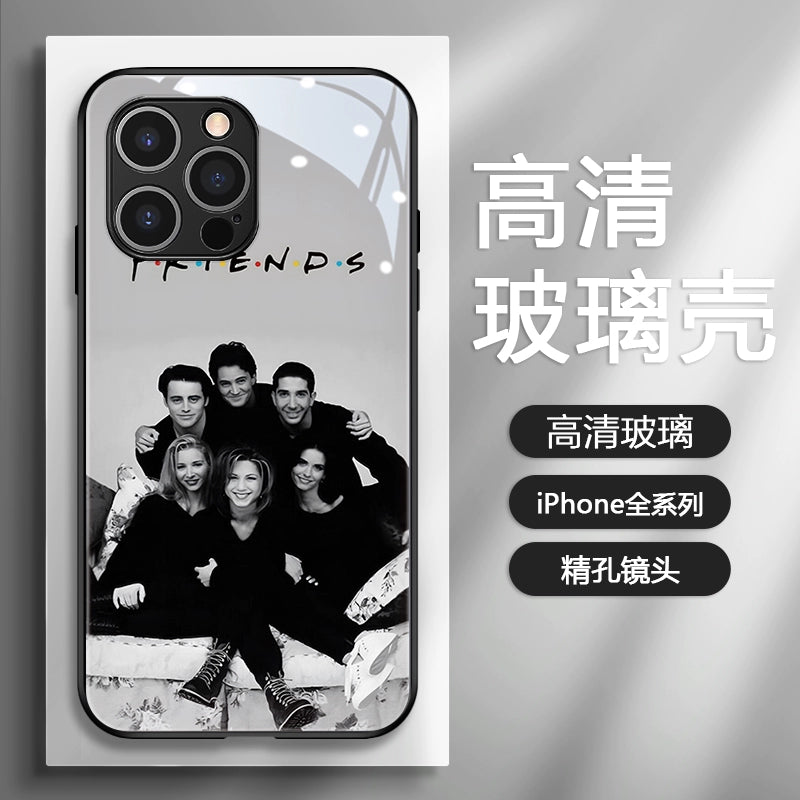 Creative Friends Glass IPhone Case