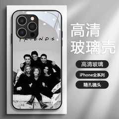 Creative Friends Glass IPhone Case