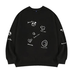 Unisex Kpop Graphic Print Casual Sweatshirt