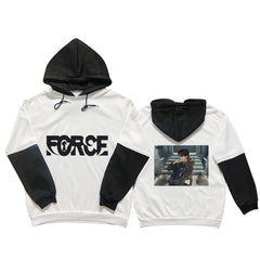 SKZ FORCE Poster Black and White Sleeves Hoodie