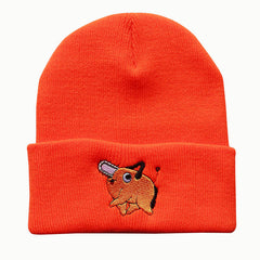 Pochita Anime Embroidery Knitted Hat