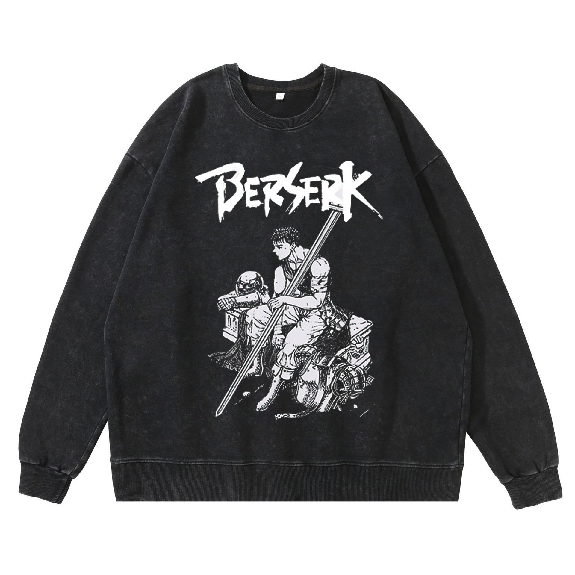 Vintage Anime Washed Crew Neck Sweatshirt