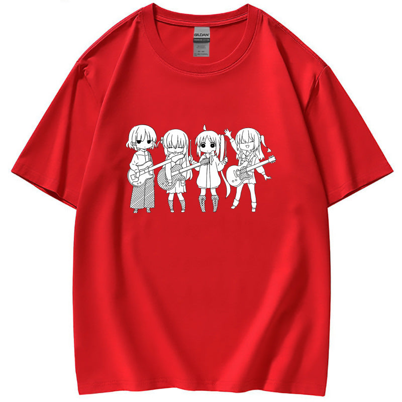 Unisex Casual Anime Short-sleeved Loose T-shirt