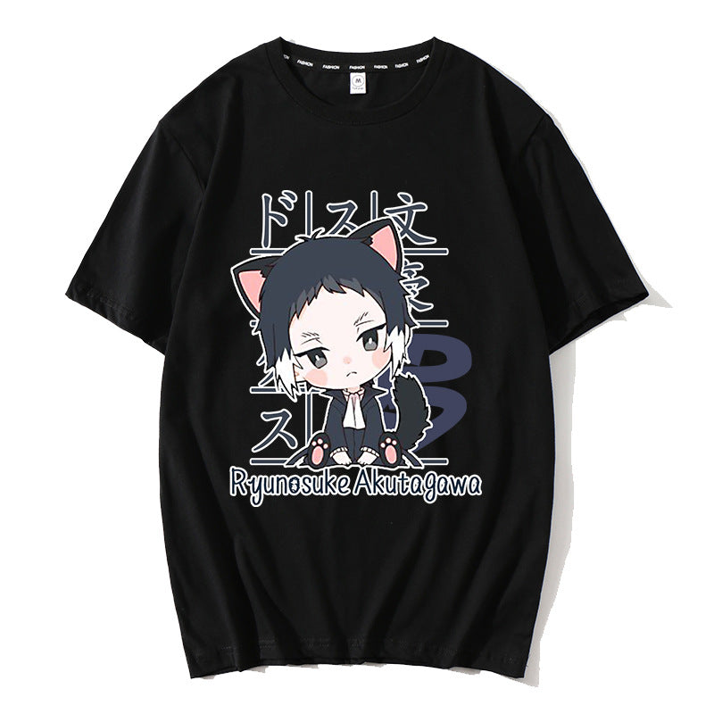 Casual Anime Graphic Short Sleeve T-Shirt