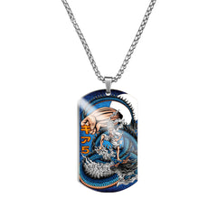 Luffy Wanted Printed Dog Tag Necklace