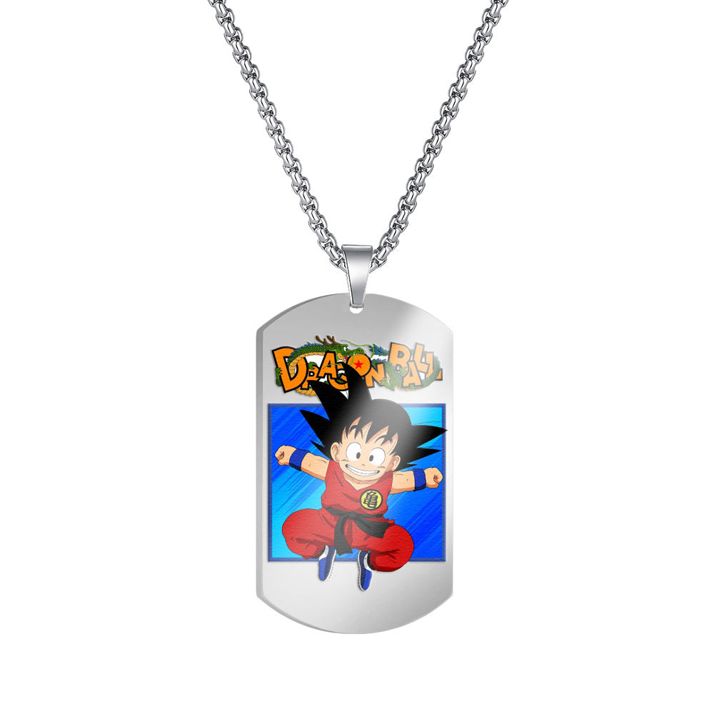 Super Saiyan Stainless Steel Dog Tag Necklace