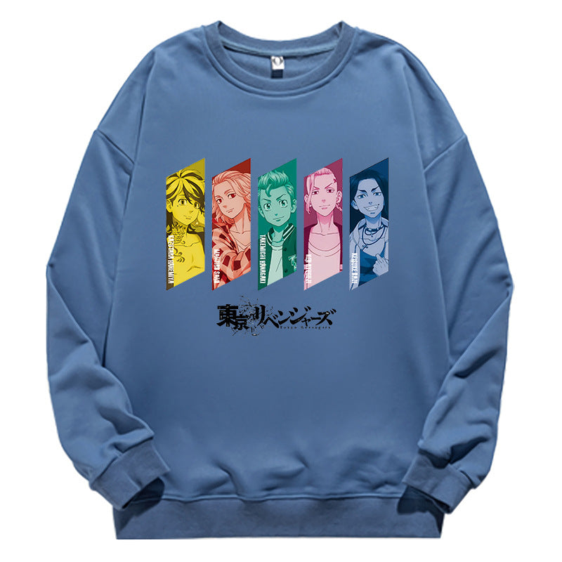 Anime Cotton Crew Neck Sweatshirt