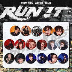 SKZ "RUN IT" World Tour Badge Mirror Keychain