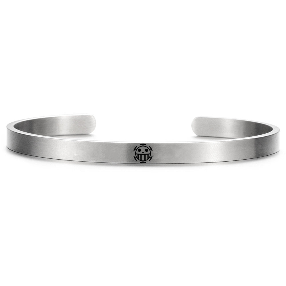 Stainless Steel Luffy Logo Laser Bracelet