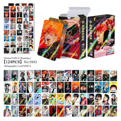 124PCS GD Holographic Photo Card Sticker