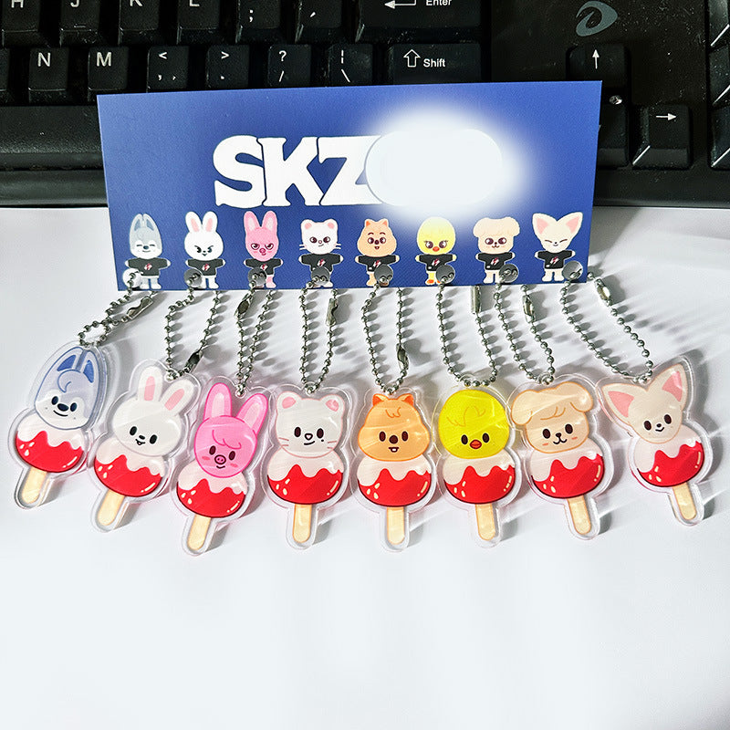 SKZ Cartoon Acrylic Keyring Set
