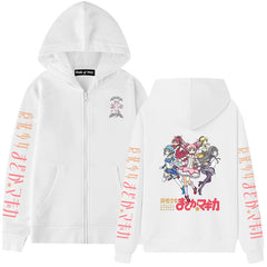 Lovely Girls Anime Print Zipper Hoodie