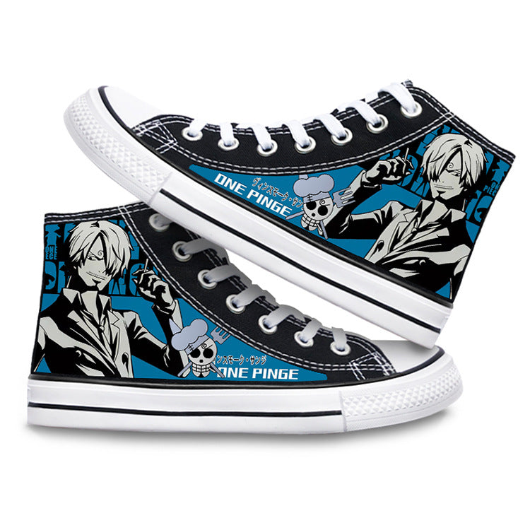 Unisex Luffy Printed Canvas Shoes