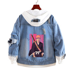 Trendy Anime Kurosaki Ichigo Denim Jacket