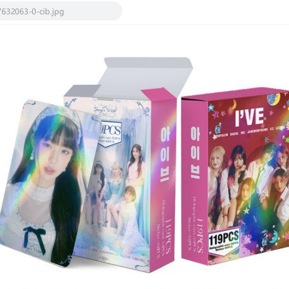 124pcs KPOP Holographic Cards