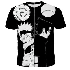 Unisex Anime Digital Print Casual Loose T-shirt