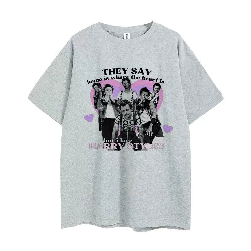 Unisex Letter Short-sleeved Loose T-shirt