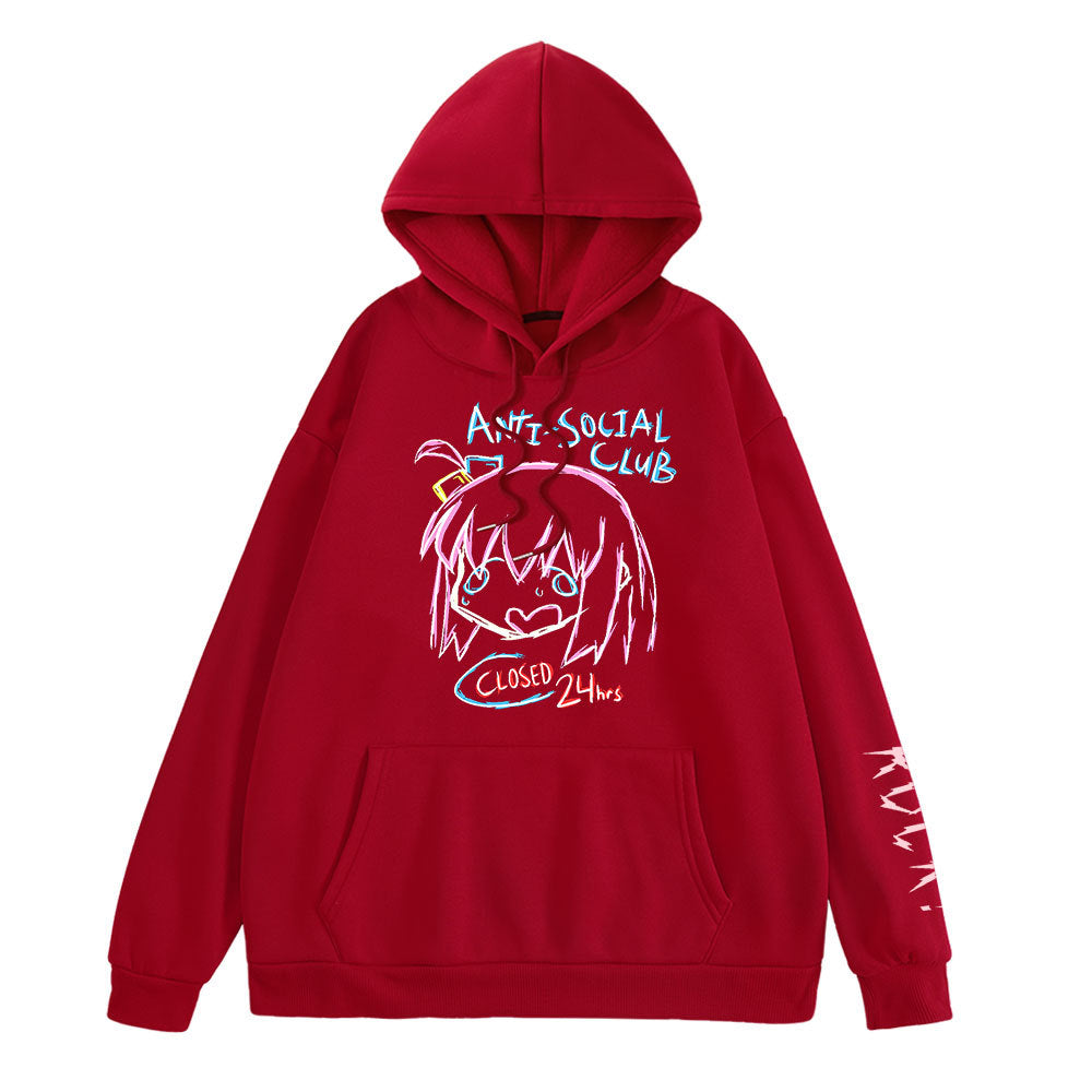 Unisex Casual Anime Graphic Print Hoodie