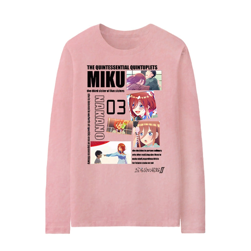 Men's Anime Long-sleeved Cotton T-shirt