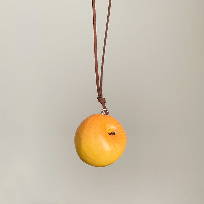 Unique Apple Pendant Necklace