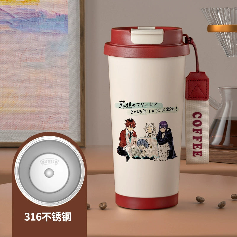 Anime Printed Coffee Thermos Cup
