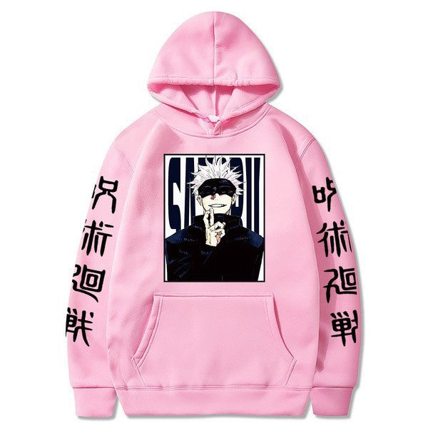 Unisex Anime Graphic Print Loose Hoodie