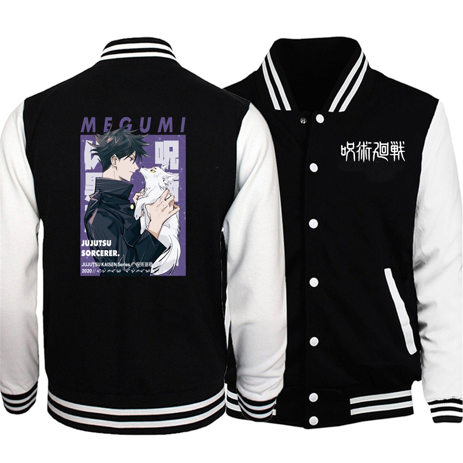 Unisex Casual Anime Print Baseball Jacket