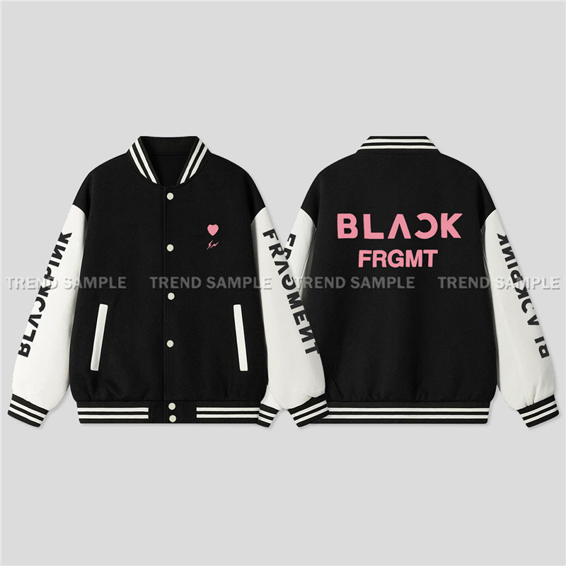 Trendy BP Logo Baseball Jacket Top