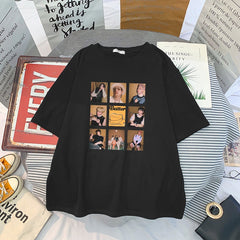 Women's KPOP Butter Printed Loose T-shirt