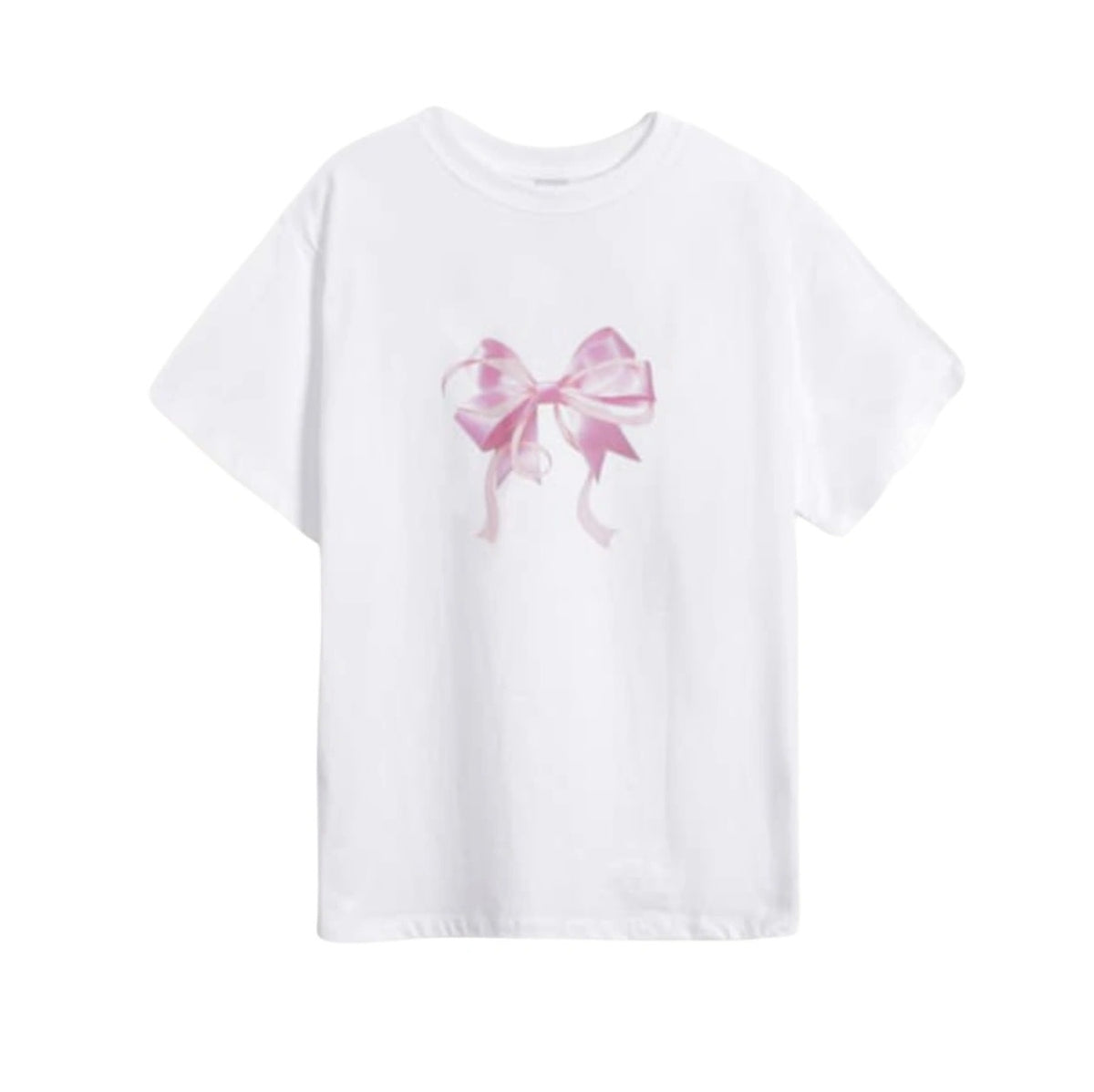 Cute Kpop Bowknot Short Sleeve Tee