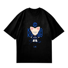 KPOP KARMA Doll Print Short-sleeved Shirt