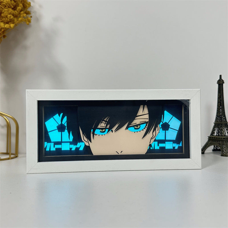 Anime Paper Carving Photo Frame Lamp