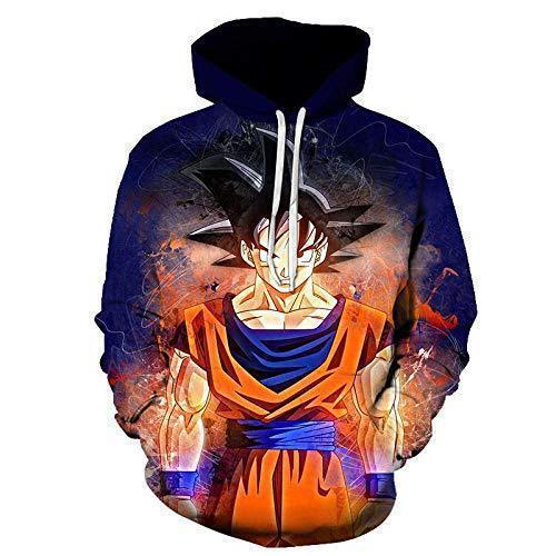 Casual 3D Anime Pattern Printed Pullover Hoodie