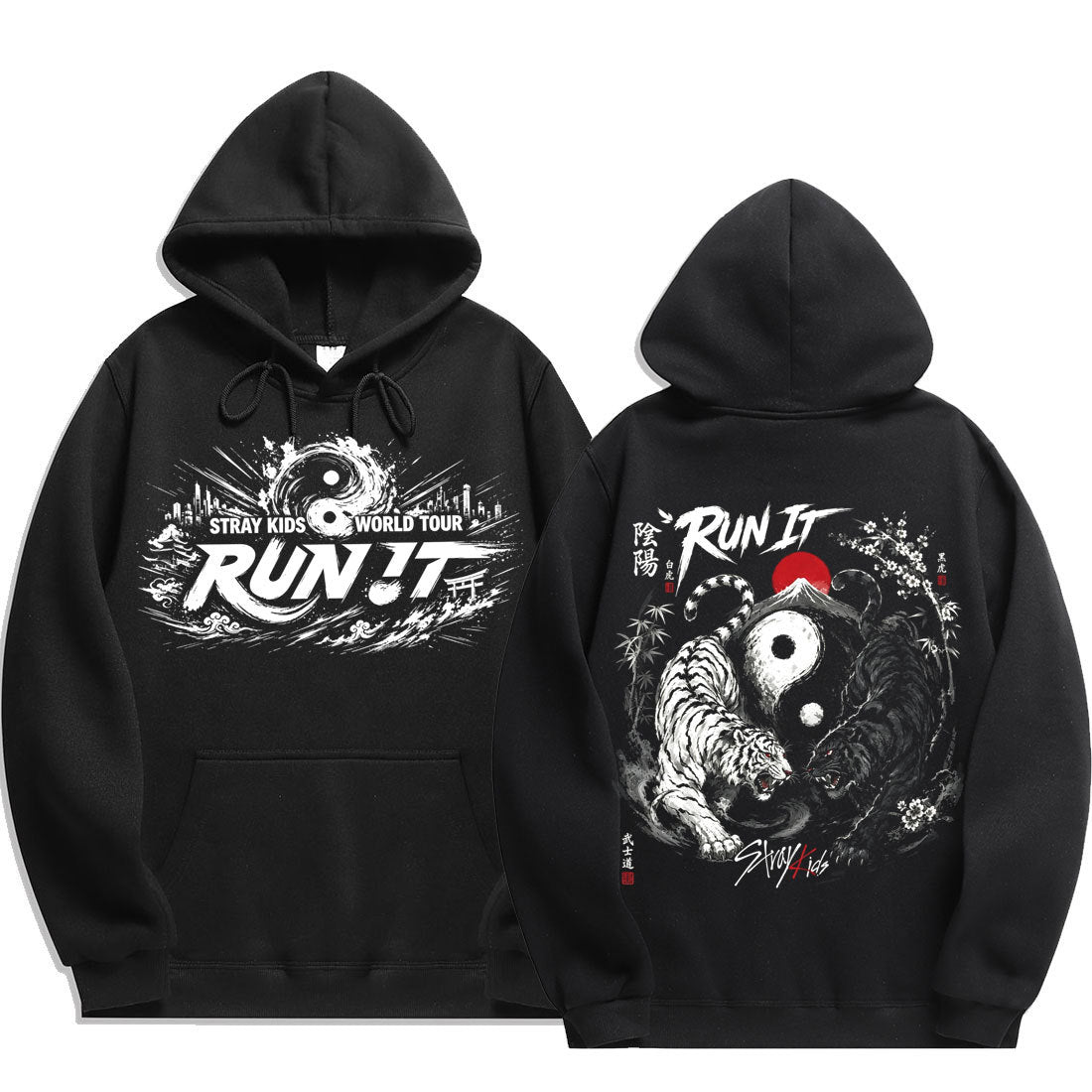 SKZ World Tour Run It Pullover Black Hoodie