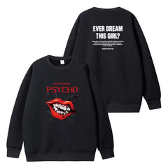 BM PSYCHO Printed Pullover Hoodie Top