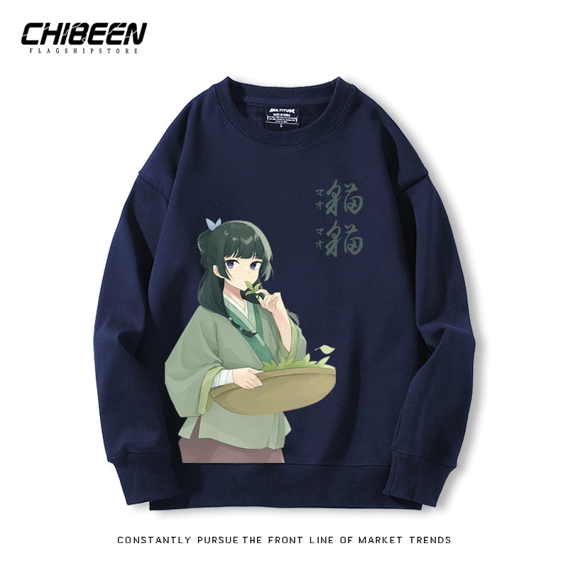 Casual Girls Anime Crew Neck Sweatshirt