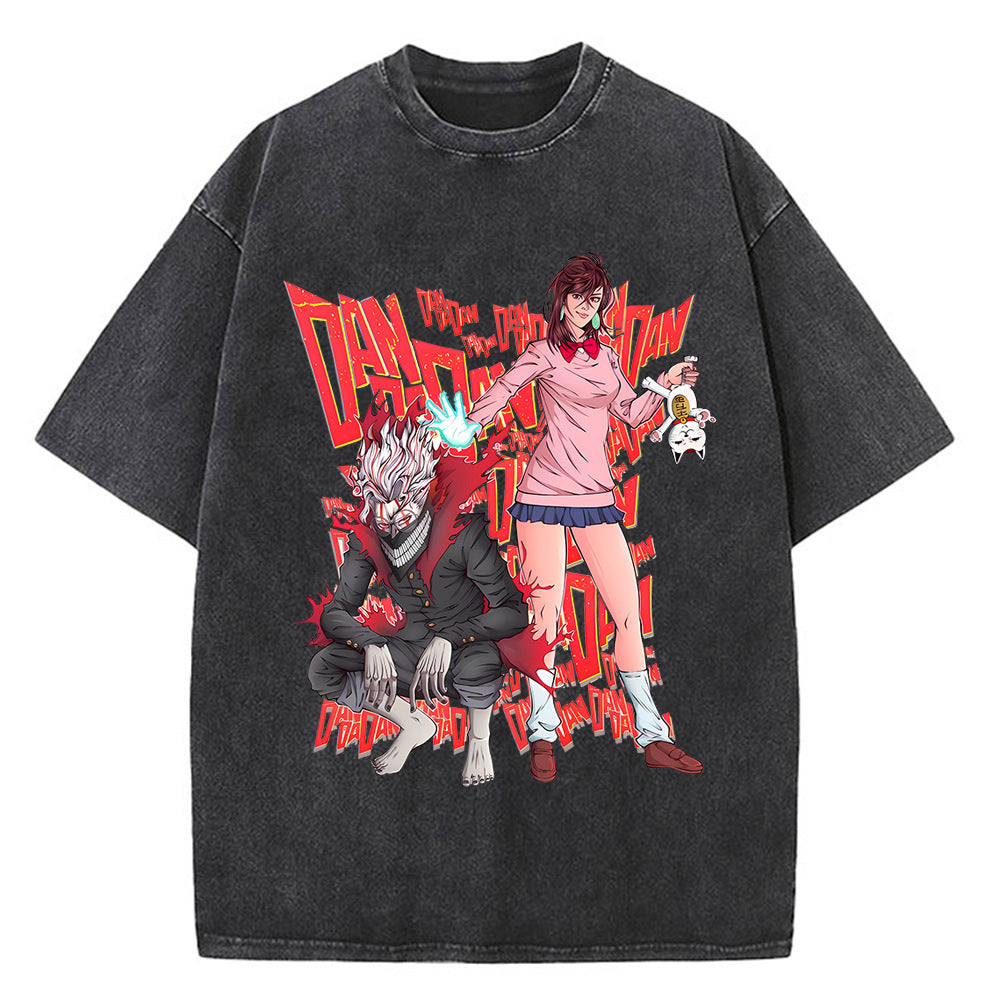 Vintage Men's Anime Dandadan Loose T-shirt