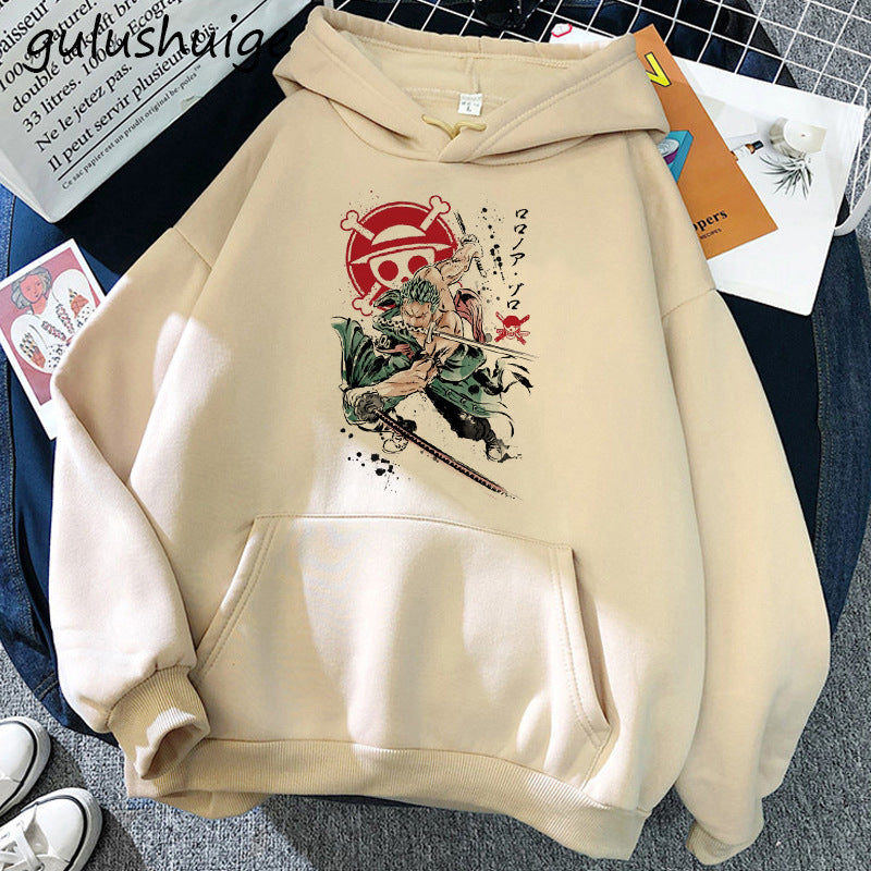Zoro Printed Casual Pullover Hoodie
