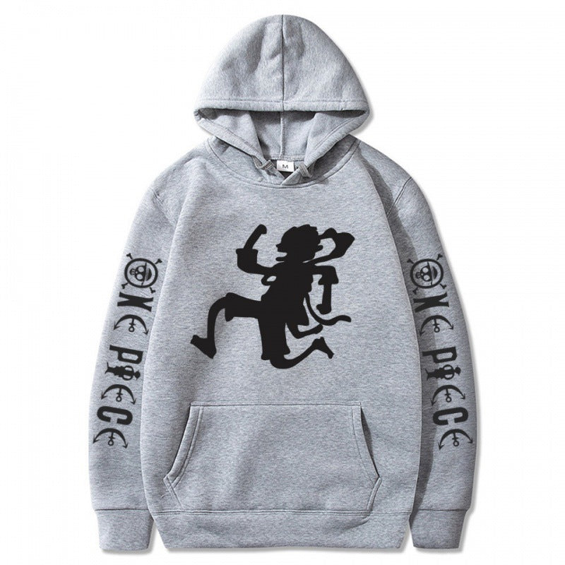 Unisex Nika Luffy Graphic Print Pullover Hoodie