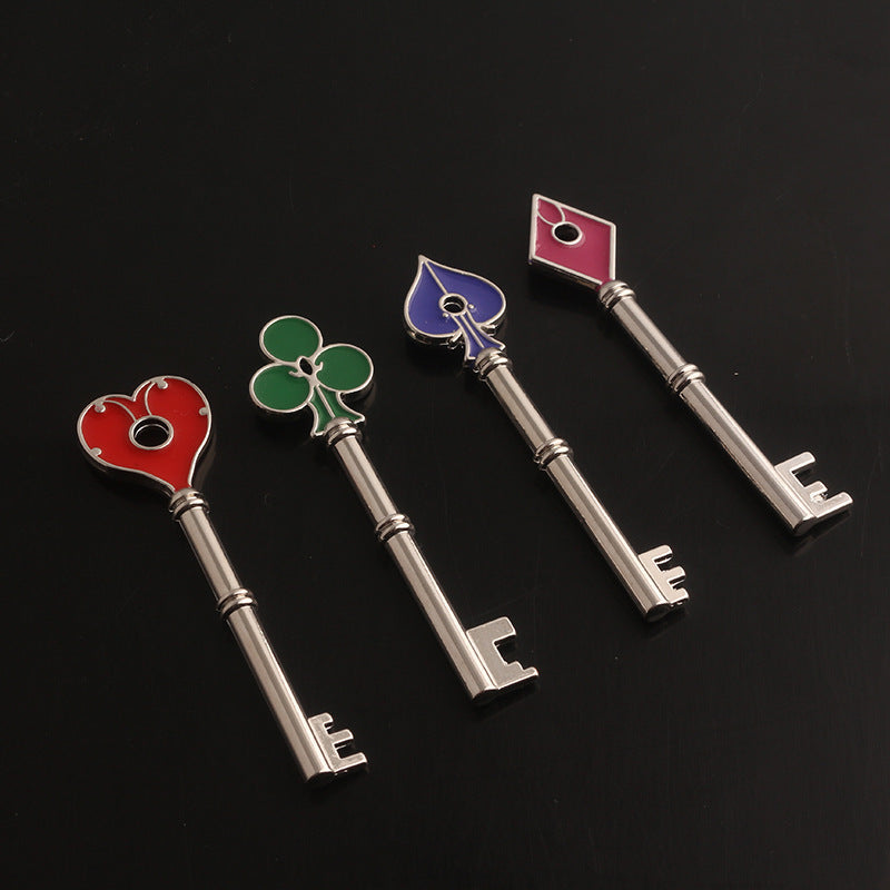 Game Poker Silver Key Set Pendant