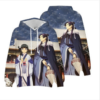 Girl's Anime 3d Printed Drawstring Hoodie