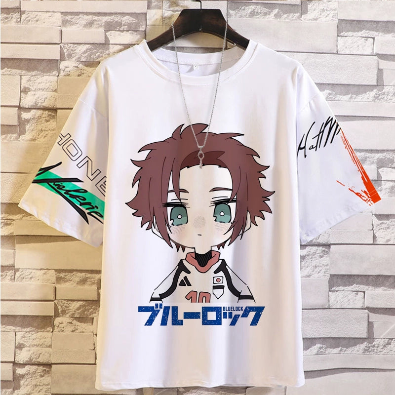 Unisex Anime Pattern Print Crew Neck T-shirt