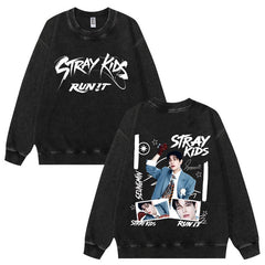 Vintage SKZ RUN IT Crew Neck Wash Sweatshirt