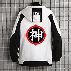 Unisex Anime Printed Zipper Hooded Jacket