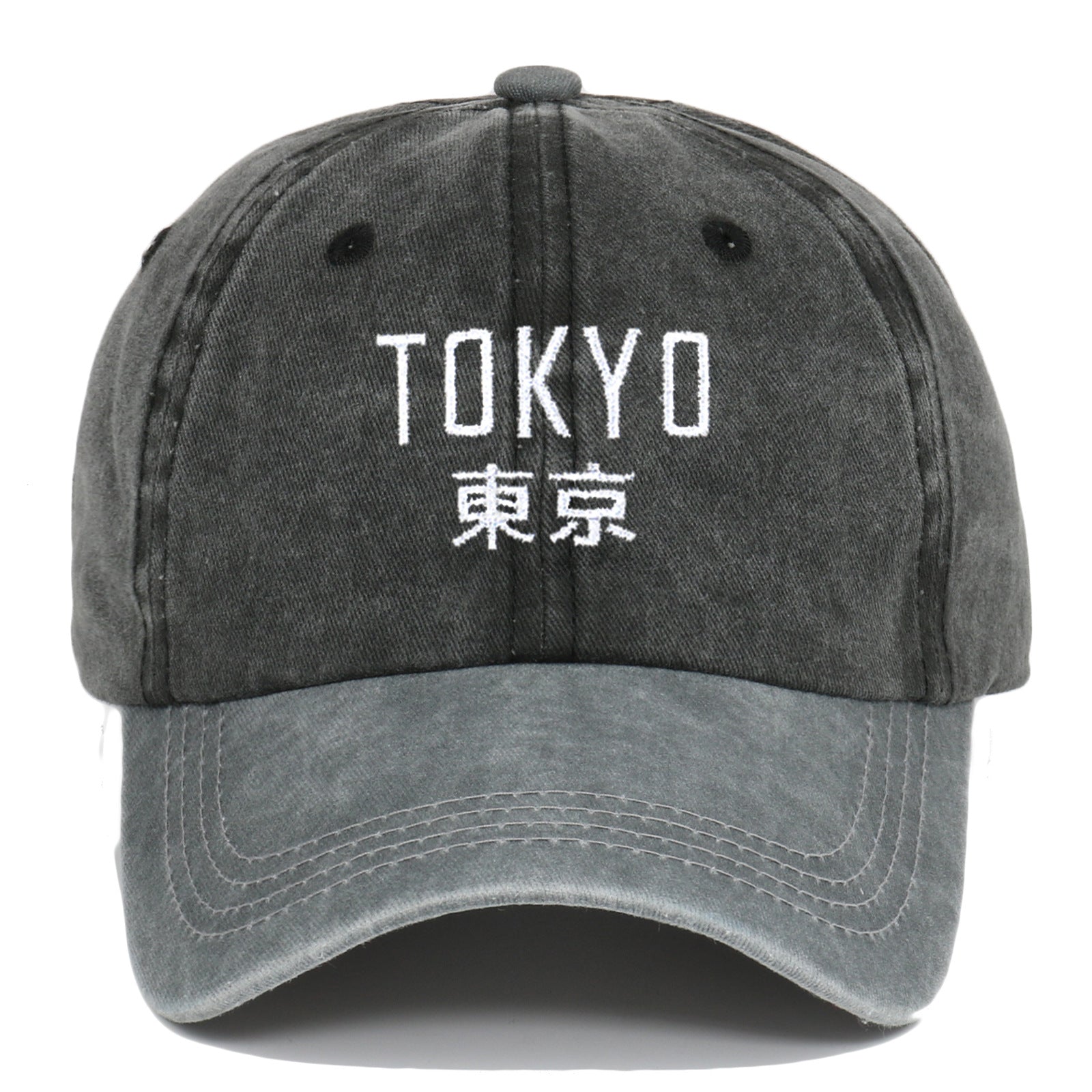 Retro Washed Tokyo Letter Baseball Cap