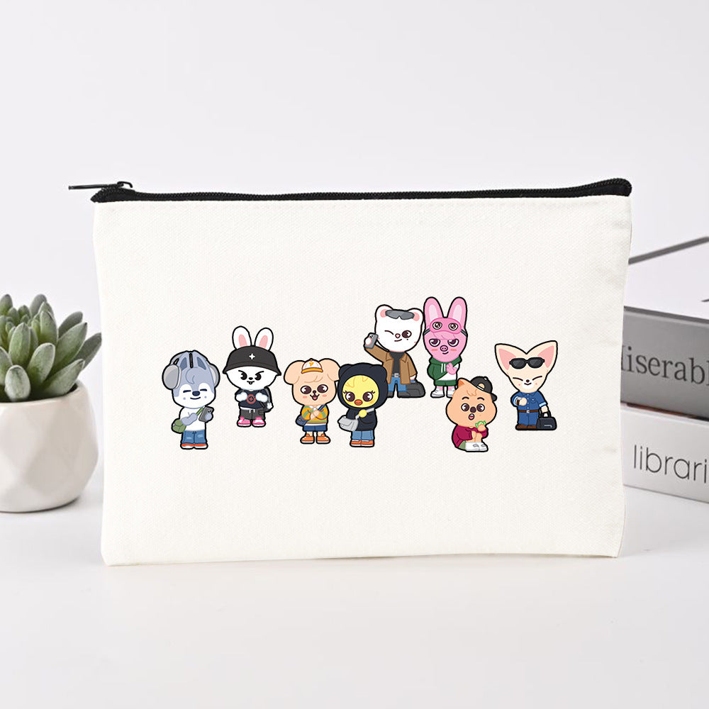 SKZ THIS & THAT LOGO Canvas Zipper Pencil Case