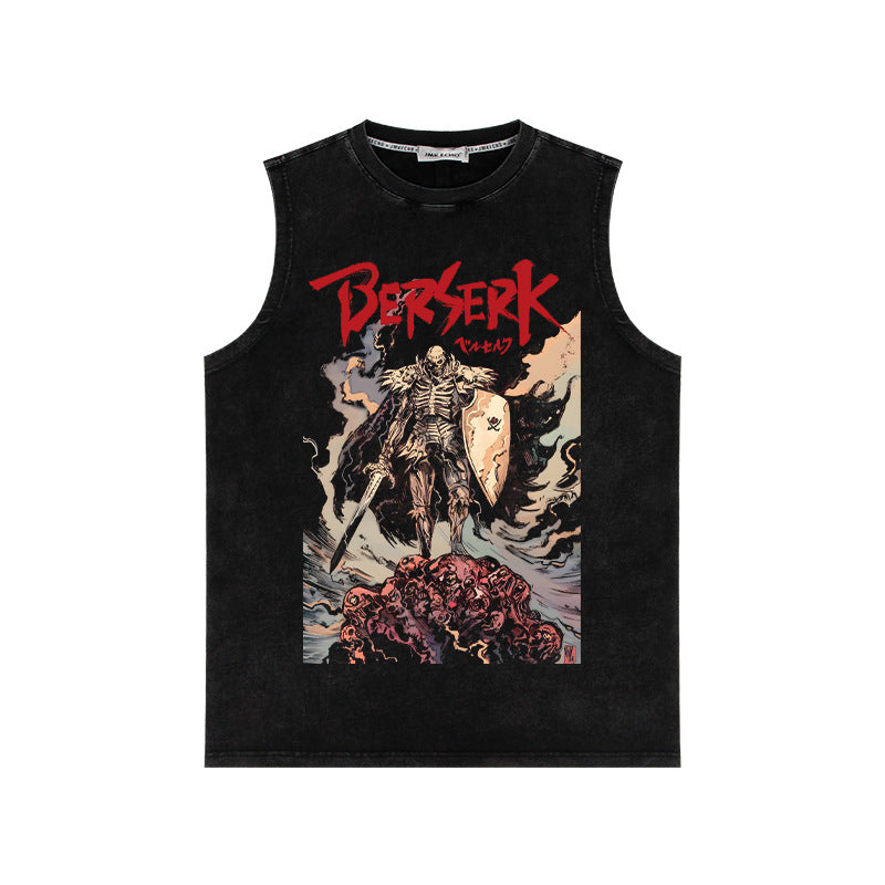 Retro Men's Anime Loose Sleeveless Vest