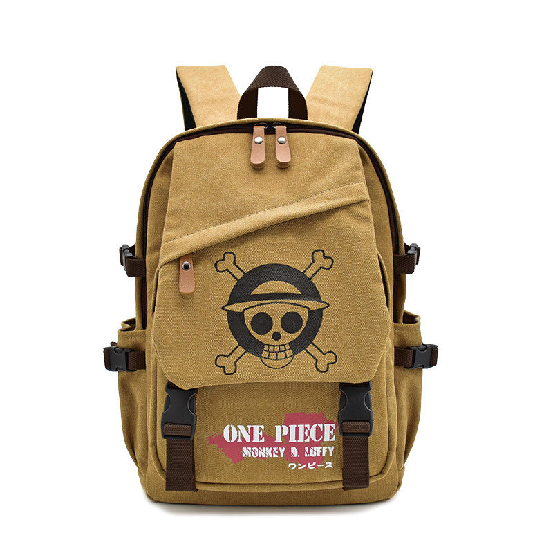 Trendy Anime Canvas Backpack