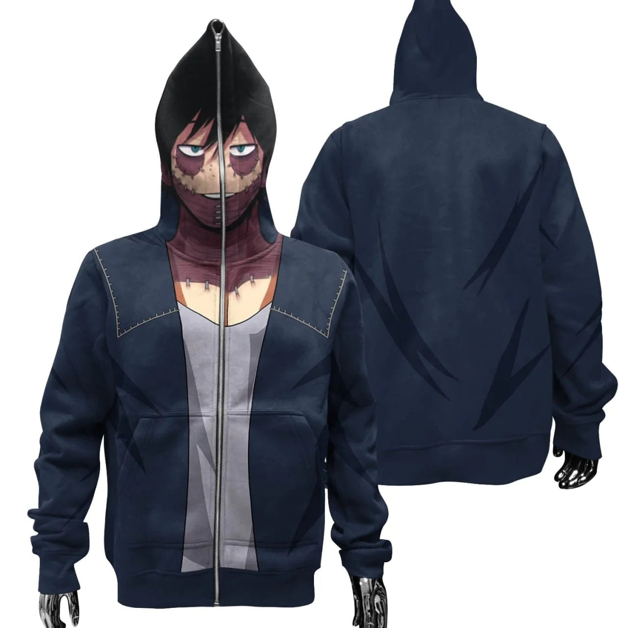 Trendy Cool 3D Anime Cosplay Zipper Hoodie