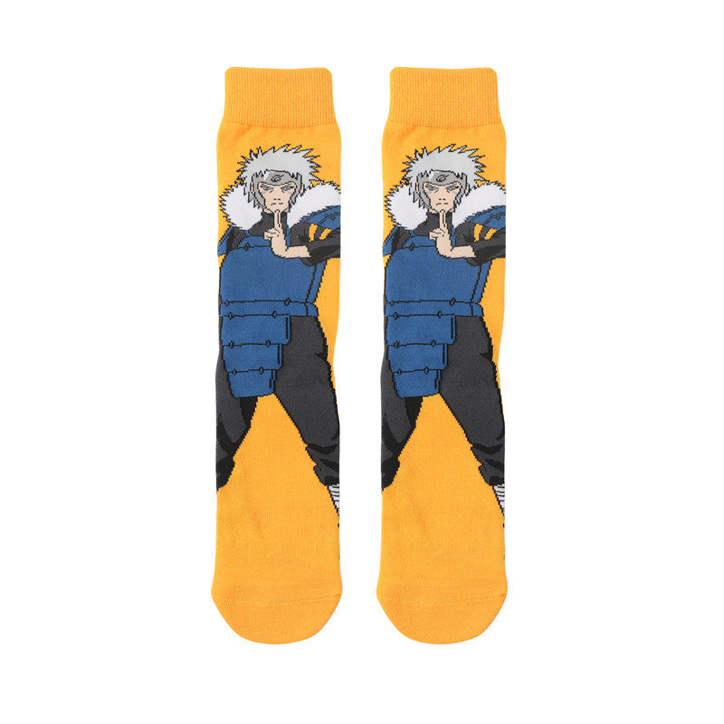 Trendy Men's Cotton Anime Socks